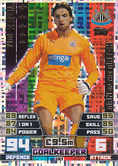 Tim Krul Newcastle United 2014/15 Topps Match Attax Man of the Match #383